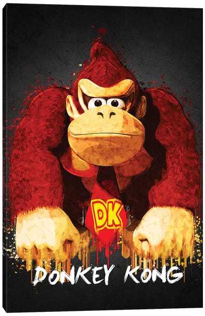 Donkey Kong Canvas Art Print - Gab Fernando