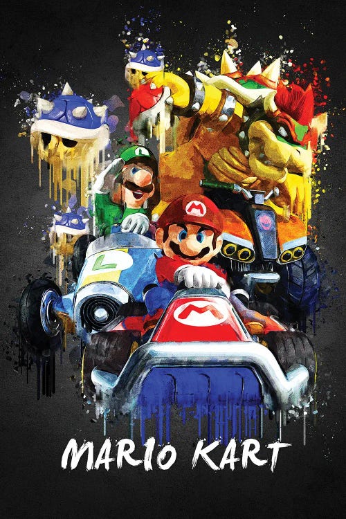 Mario Kart by Gab Fernando wall art