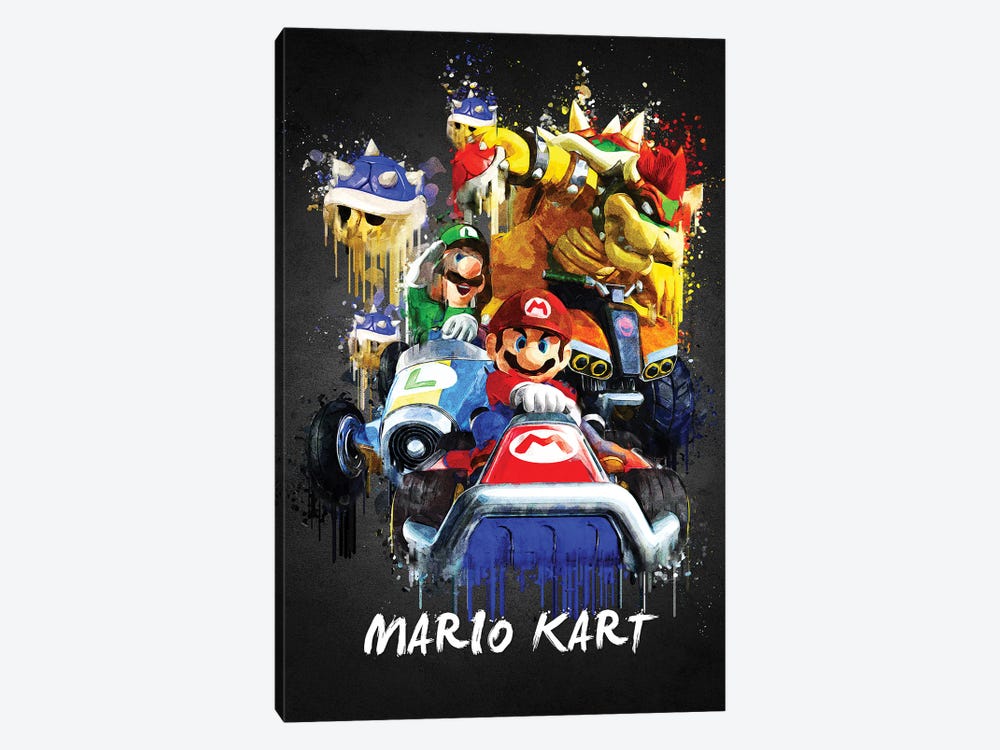 Mario Kart by Gab Fernando 1-piece Canvas Print