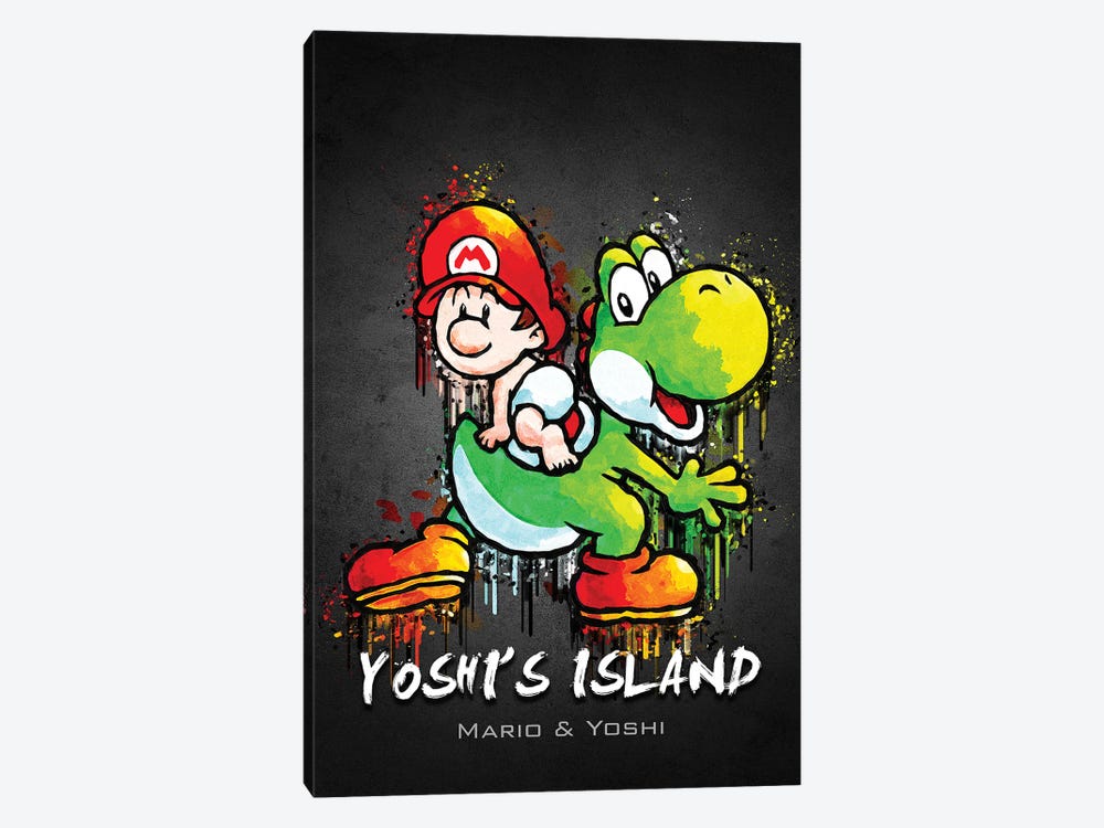 Yoshi Island Mario by Gab Fernando 1-piece Canvas Artwork