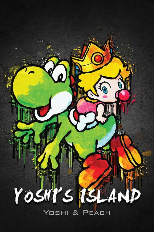 Yoshi Island Peach by Gab Fernando wall art