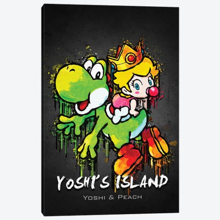Yoshi Island Peach Canvas Print #GFN445} by Gab Fernando Art Print