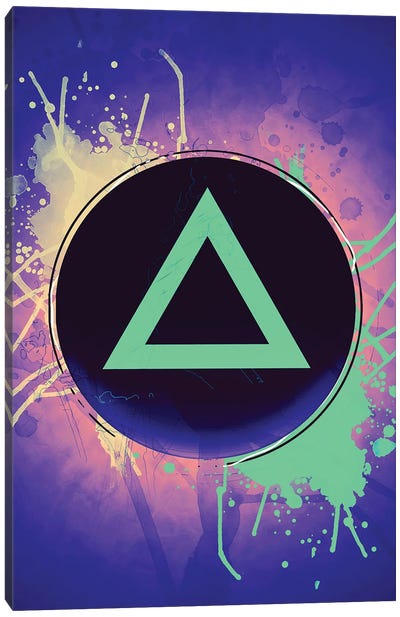 Playstation Triangle Canvas Art Print - Video Game Art