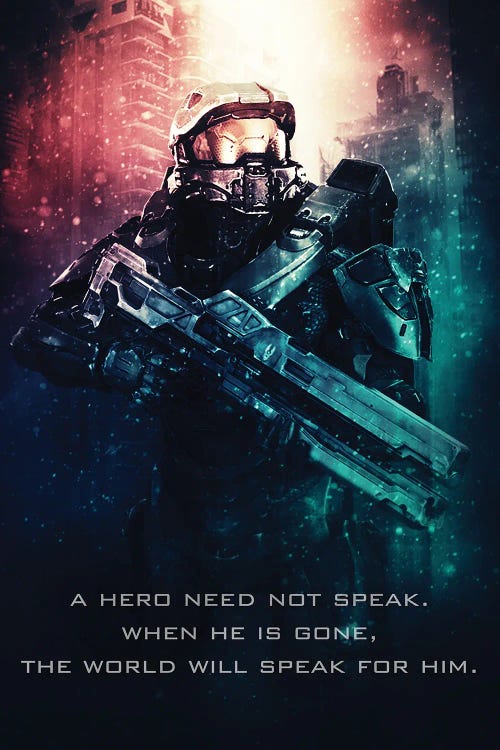 Halo Tagline by Gab Fernando wall art
