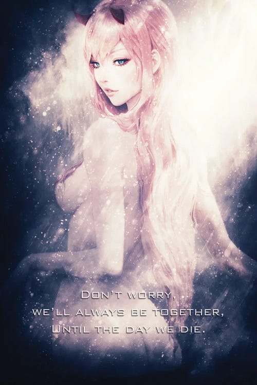 Zero Two Tagline by Gab Fernando wall art