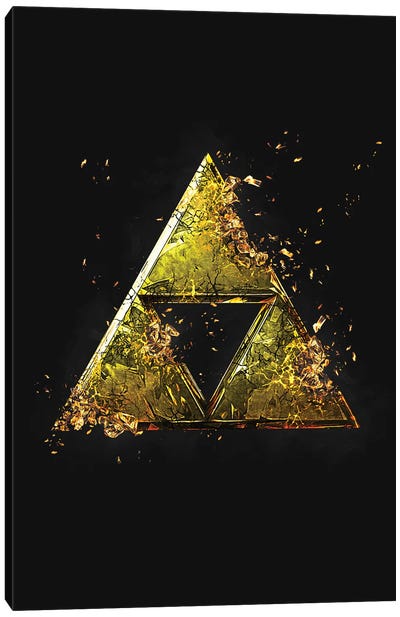 Link Logo - Triforce Canvas Art Print - The Legend Of Zelda
