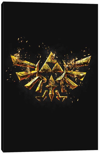 Link Logo - Royal Crest Canvas Art Print - The Legend Of Zelda