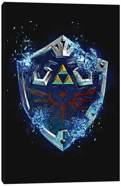 Link Shield Canvas Art Print - The Legend Of Zelda