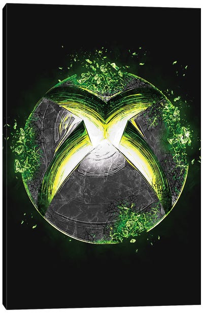 Xbox Logo Canvas Art Print - Game Room Art
