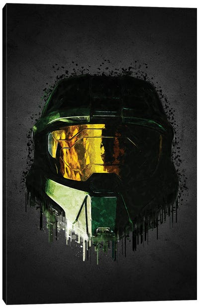 Master Chief Canvas Art Print - Video Game Character Art