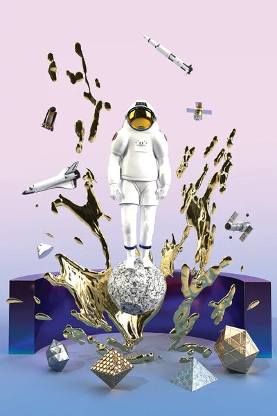 3D Astronaut by Gab Fernando canvas print