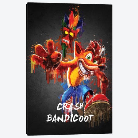 Crash Bandicoot Canvas Print #GFN743} by Gab Fernando Art Print