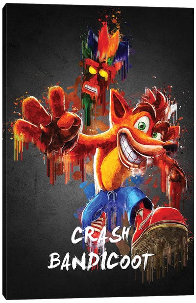 Crash Bandicoot Canvas Art Print - Gab Fernando