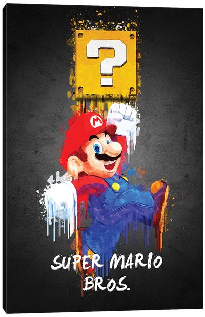 Super Mario Bros Canvas Art Print - Mario