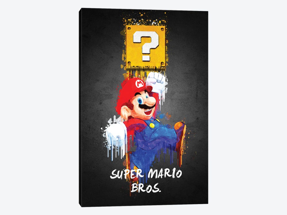 Super Mario Bros by Gab Fernando 1-piece Canvas Wall Art