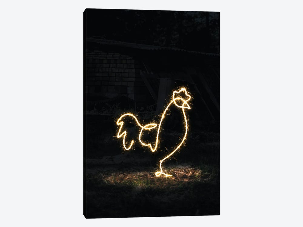 Rooster Chicken by Gab Fernando 1-piece Canvas Artwork