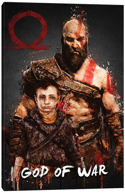 God Of War Canvas Art Print - Kratos