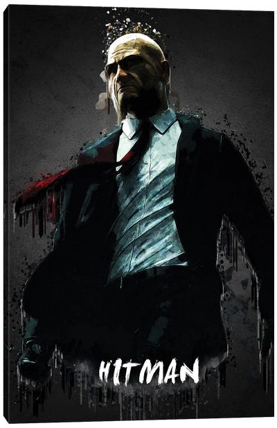 Agent 47 Hitman Canvas Art Print - Limited Edition Video Game Art