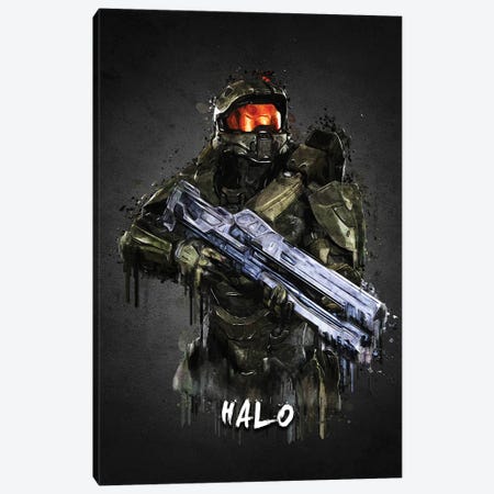 Halo Soldier Canvas Print #GFN827} by Gab Fernando Art Print