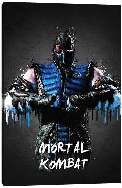 Sub Zero Canvas Art Print - Mortal Kombat
