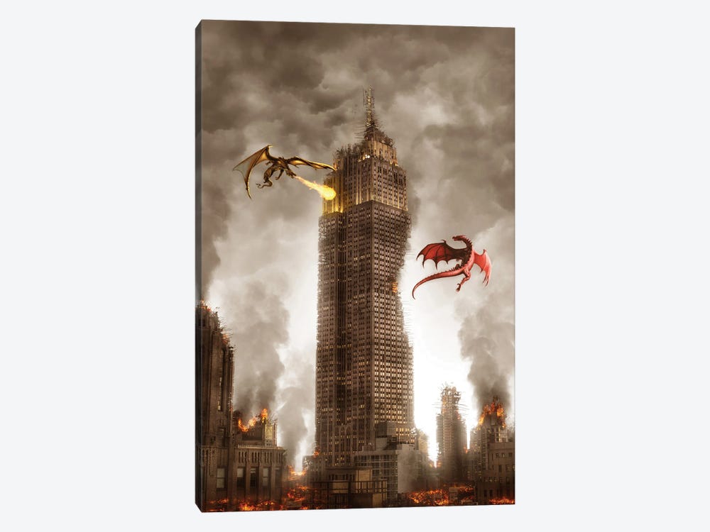 Empire State Dragon by Gab Fernando 1-piece Canvas Art Print