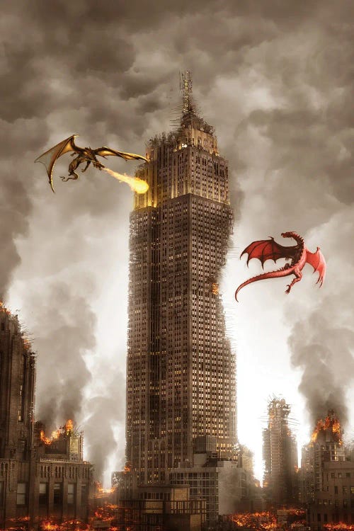 Empire State Dragon by Gab Fernando canvas print