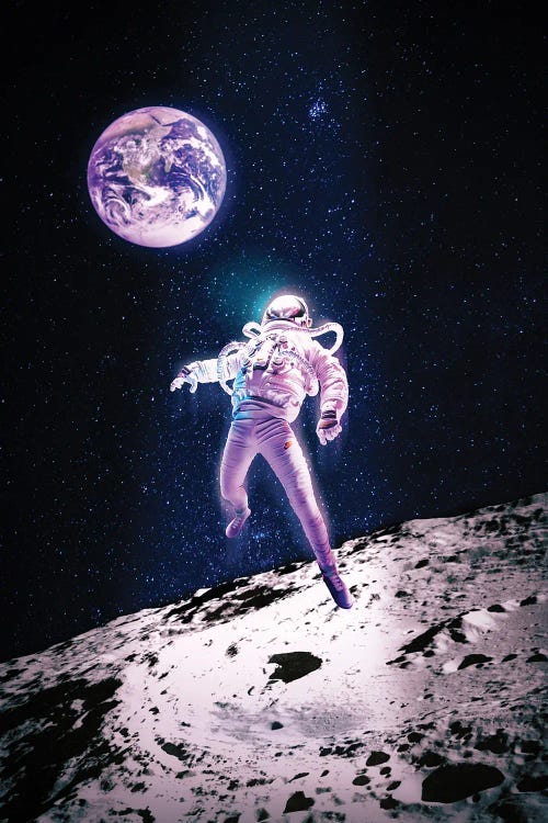 Astronaut In Space by Gab Fernando wall art