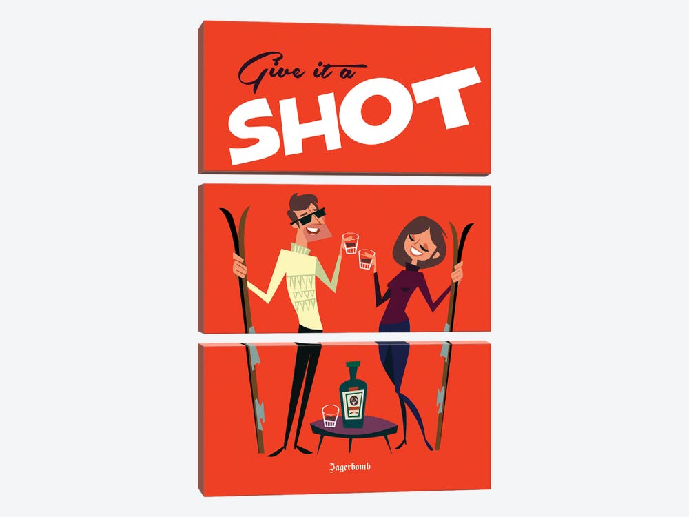 Give It A Shot by Gary Godel 3-piece Canvas Art