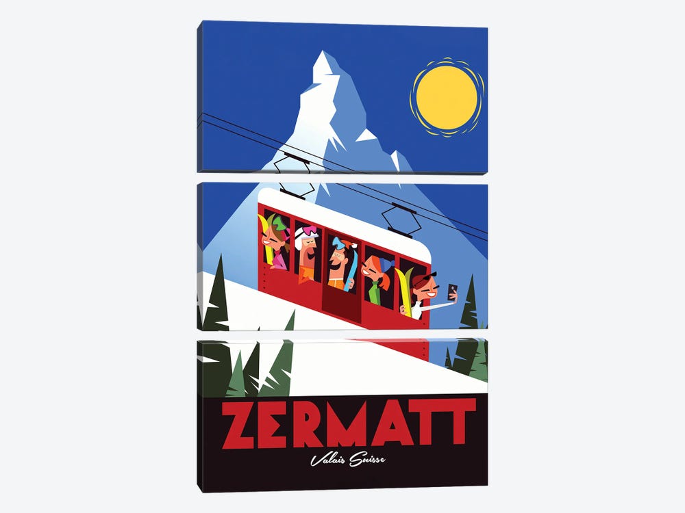Zermatt by Gary Godel 3-piece Canvas Art Print
