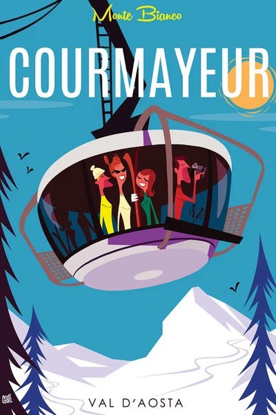 Snowy Mountains: Courmayeur by Gary Godel