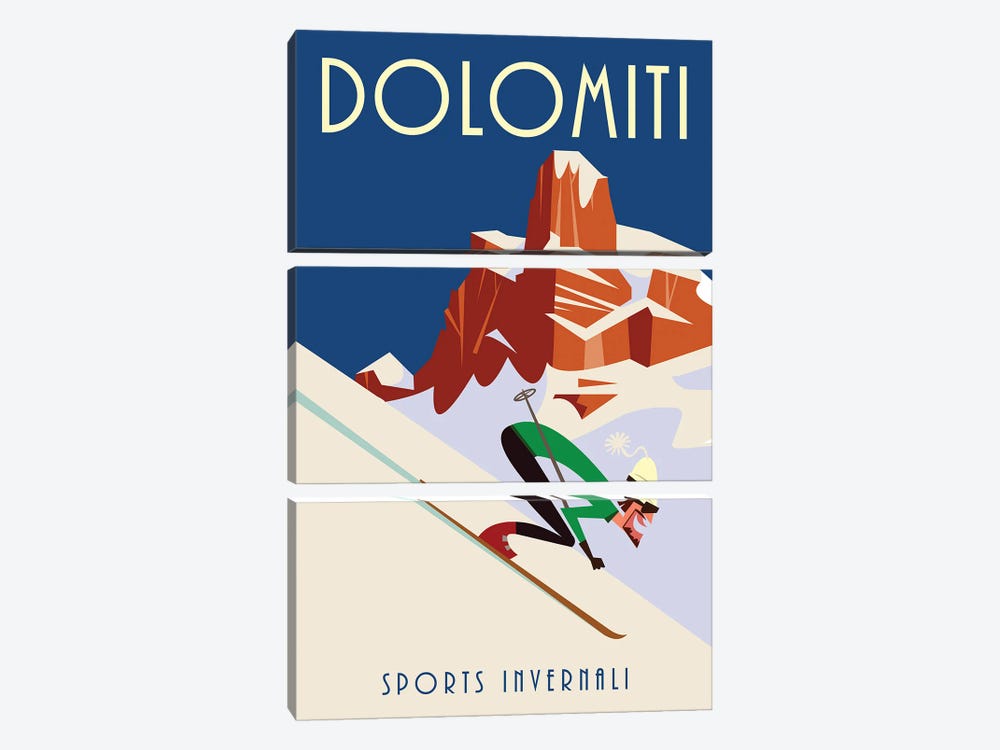 Dolomiti by Gary Godel 3-piece Canvas Wall Art