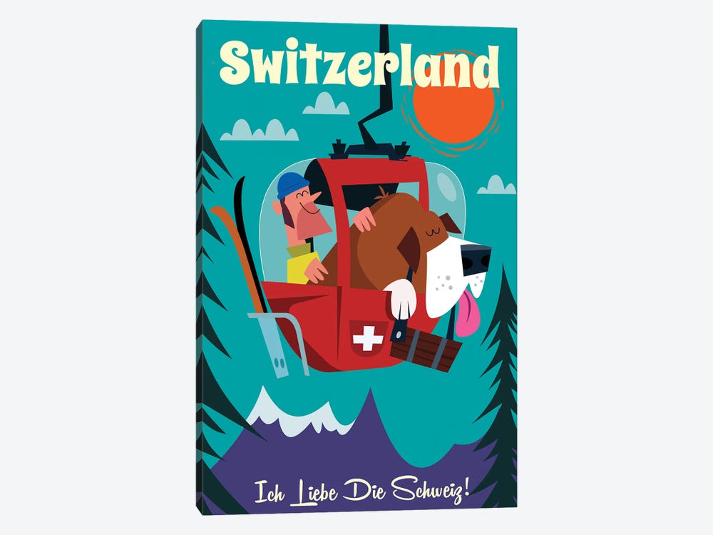 Switzerland Cable Car by Gary Godel 1-piece Art Print