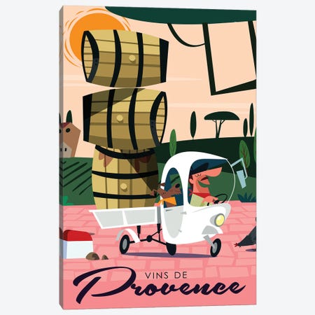 Vins De Provence I Canvas Print #GGD126} by Gary Godel Canvas Wall Art