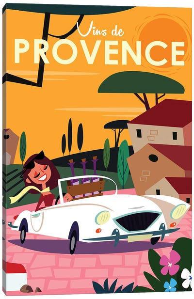 Vins De Provence II Canvas Art Print - Vineyard Art