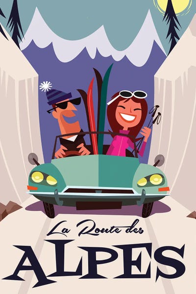 Snowy Mountains: La Route Des Alpes by Gary Godel