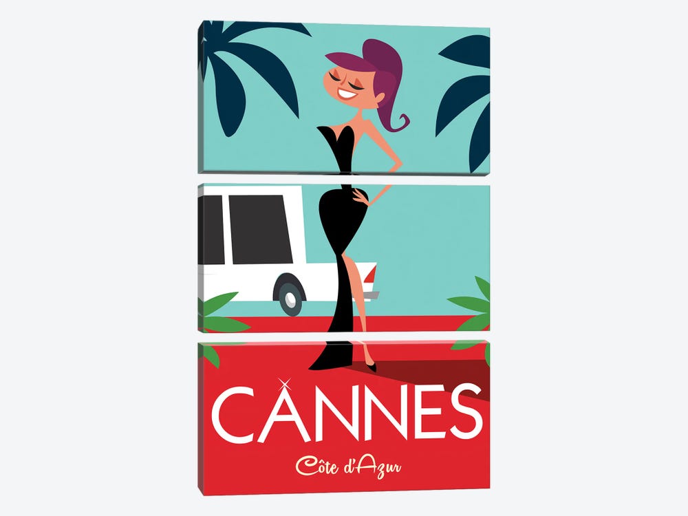 Cannes Red Carpet by Gary Godel 3-piece Art Print
