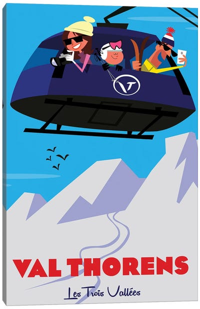 Val Thorens Canvas Art Print - Skiing Art