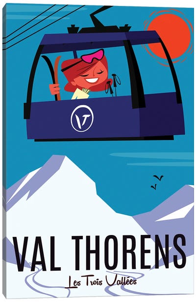 Val Thorens - Les Trois Vallees Canvas Art Print - Skiing Art