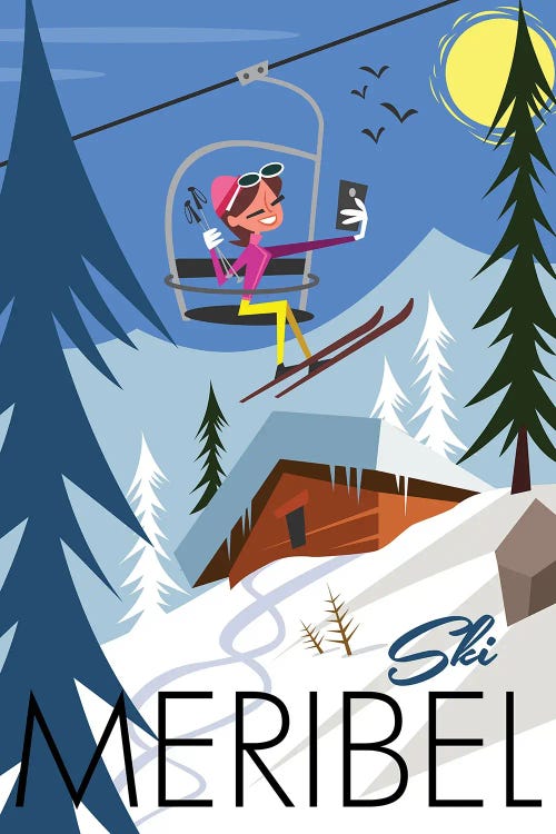 Ski Meribel by Gary Godel wall art