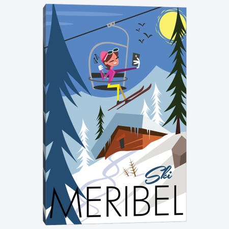 Ski Meribel Canvas Print #GGD134} by Gary Godel Canvas Art Print