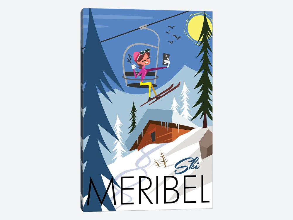 Ski Meribel by Gary Godel 1-piece Art Print