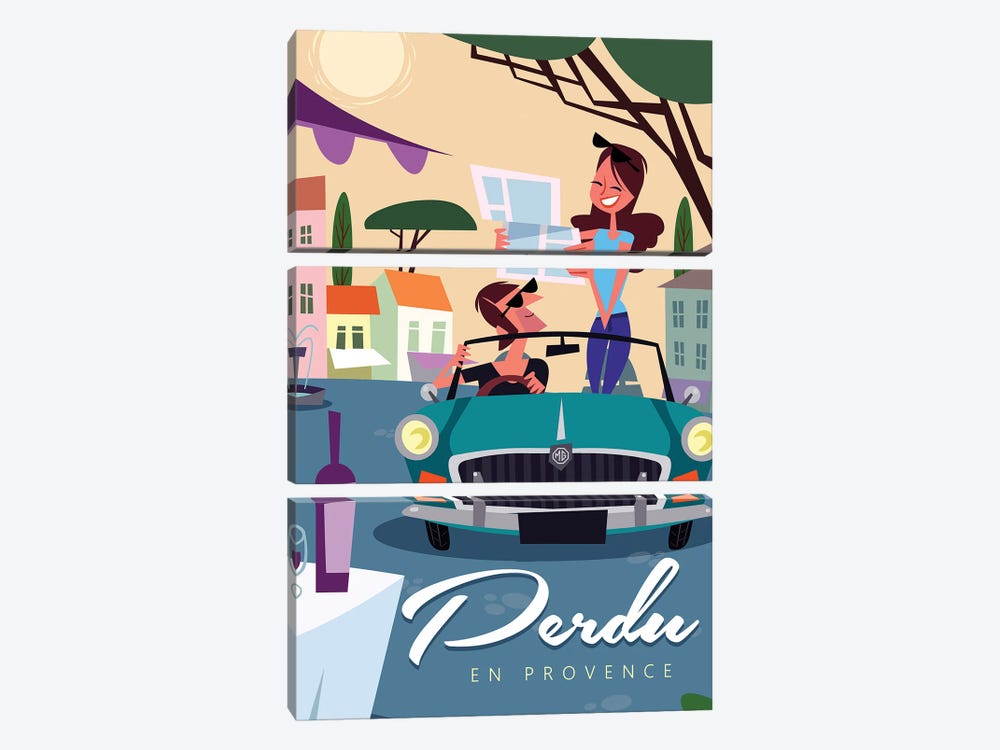 Perdu En Provence by Gary Godel 3-piece Canvas Artwork