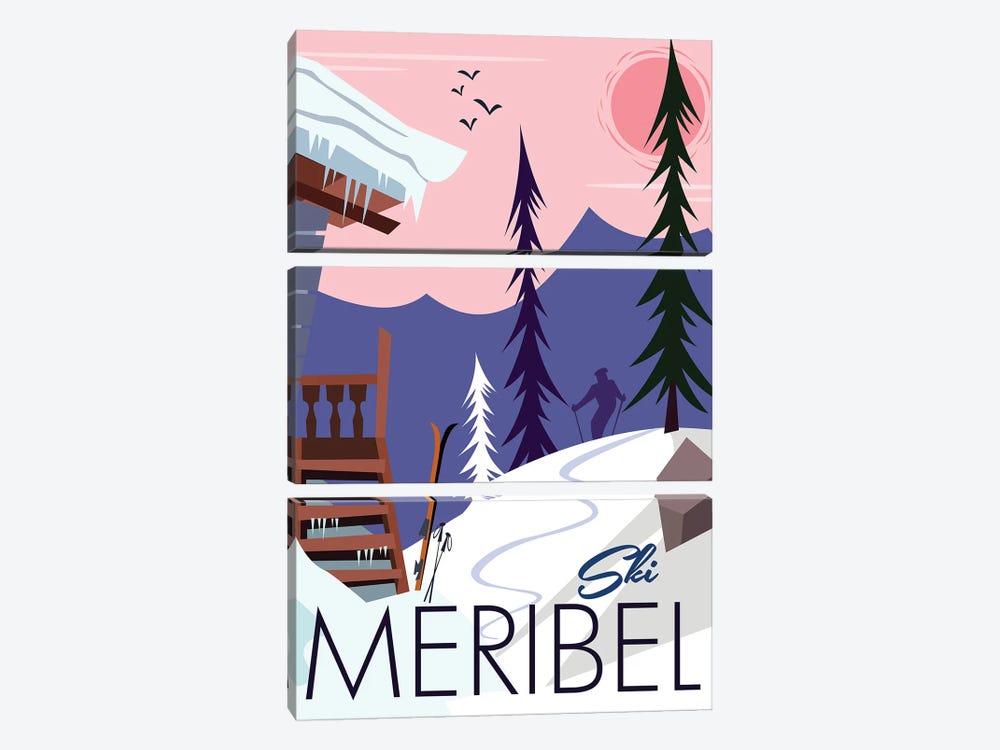 Meribel by Gary Godel 3-piece Canvas Art Print