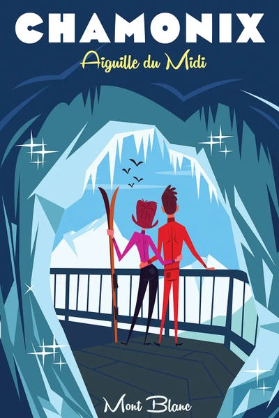 Snowy Mountains: Chamonix Aiguille Du Midi by Gary Godel