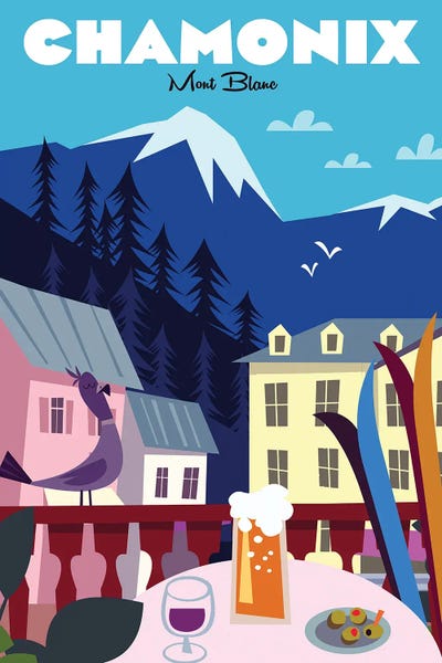 Snowy Mountains: Chamonix by Gary Godel