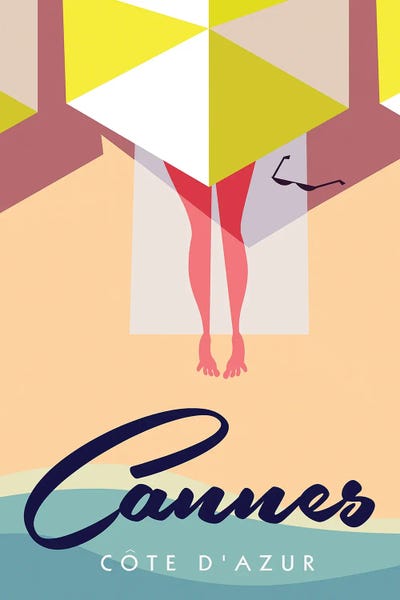 Sunbathing: Cannes Beach Umbrella by Gary Godel