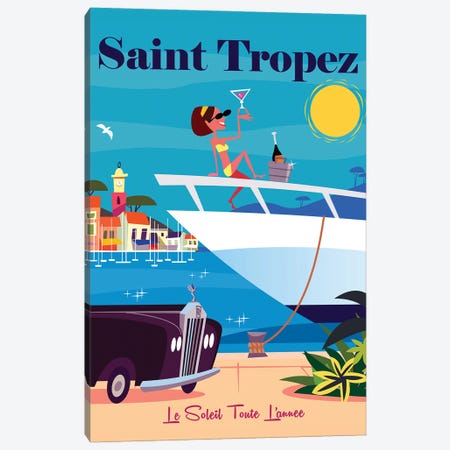 Saint Tropez II Canvas Print #GGD141} by Gary Godel Canvas Art Print