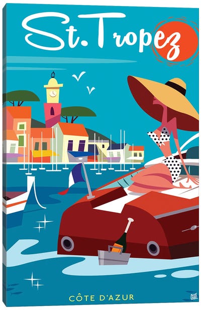 Saint Tropez IV Canvas Art Print - Gary Godel