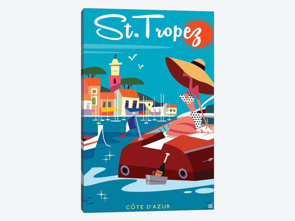 Saint Tropez IV by Gary Godel 1-piece Canvas Print