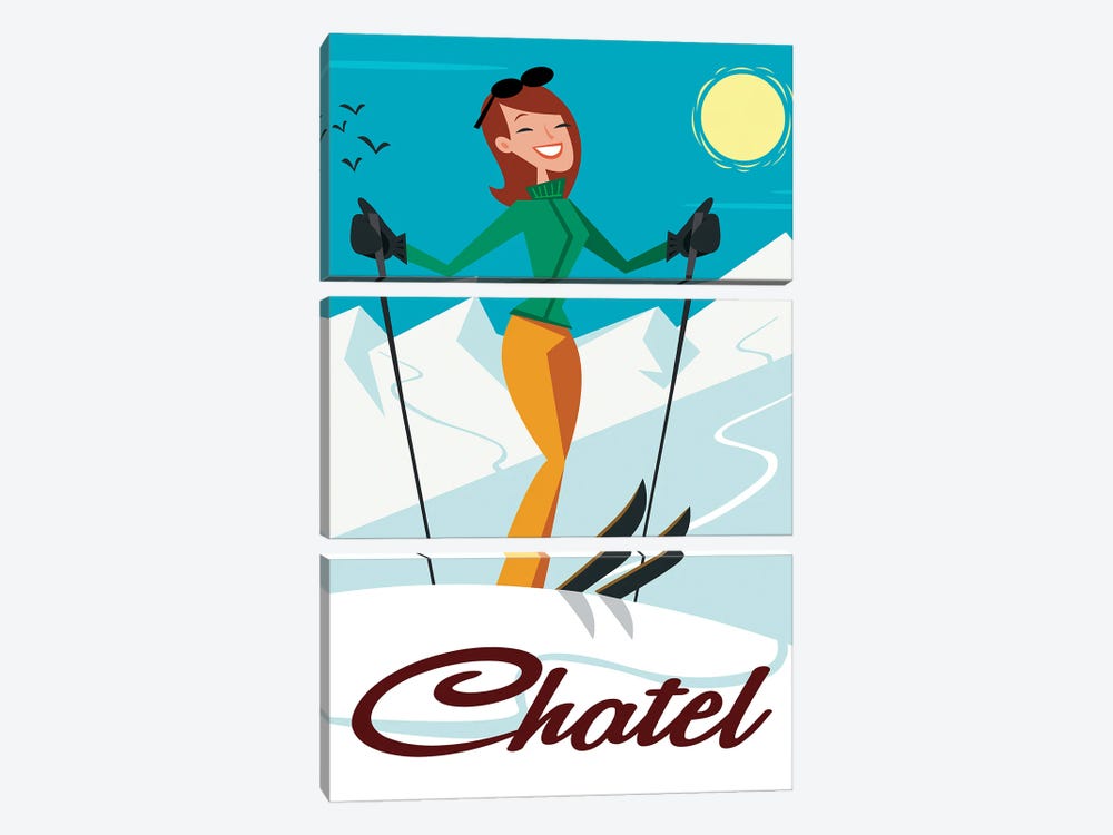 Chatel by Gary Godel 3-piece Canvas Artwork